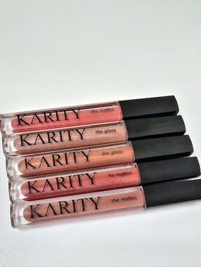 Karity Lip Gloss Set and Matte Balm Set - Warm Shimmer Shades